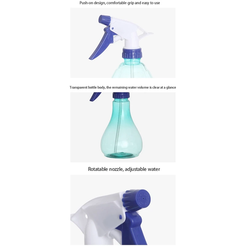 

2x Broom Mop Holder Wall Mount Metal Tool Hooks & 10Pcs Trigger Spray Bottle Water Spritzer Bottle Nozzle + Spray Bottle