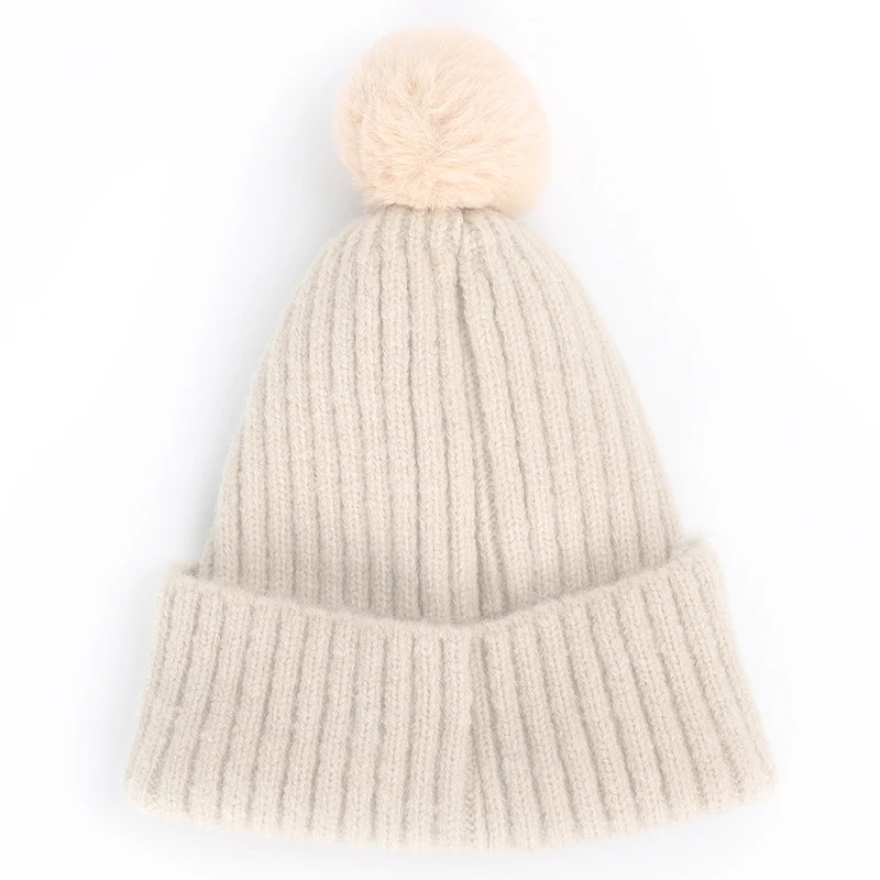 Модная детская одежда с помпонами вязаная шляпа вышитыми буквами Для мальчиков и