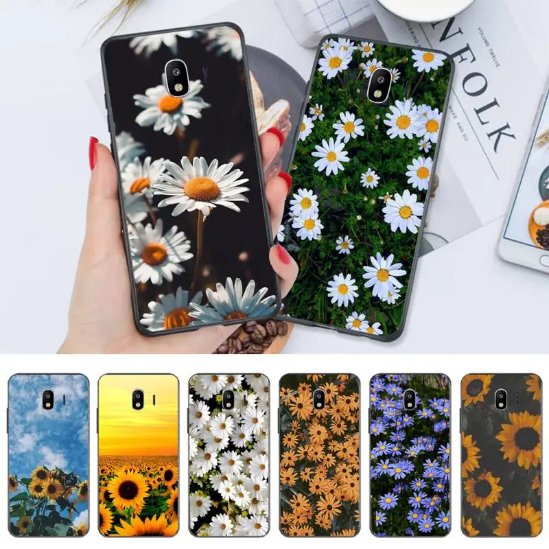

Daisy Flower Phone Case For Samsung A20s A30S A31 A40 A50S A51 A70 A71 A80 Black Soft nax fundas cover