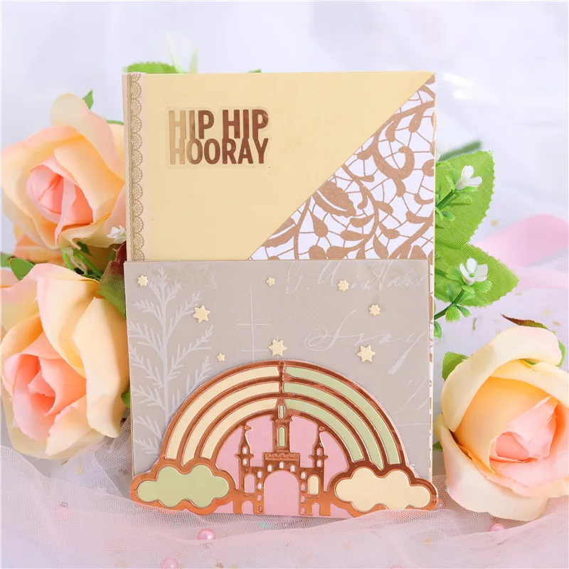 DiyArts Фэнтезийный замок прозрачные штампы металлические скрапбукинг альбом