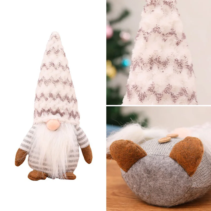 Безликая гномная кукла с надписью Merry Christmas милый Рудольф новогодний подарок для