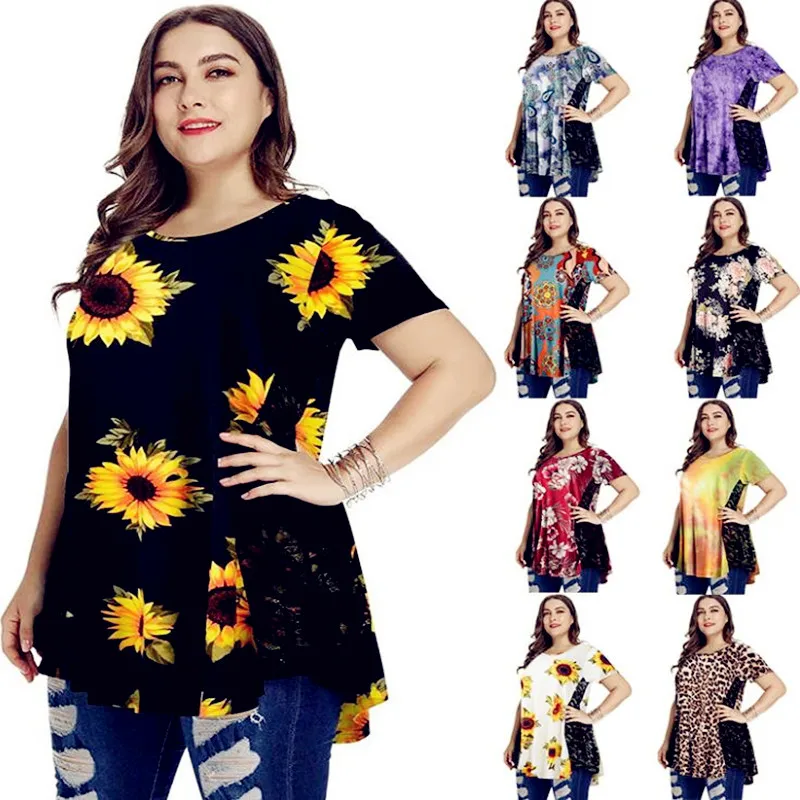 

Женские кружевные топы, футболки больших размеров, с оборками, с коротким рукавом, в стиле бохо, летние, 2021