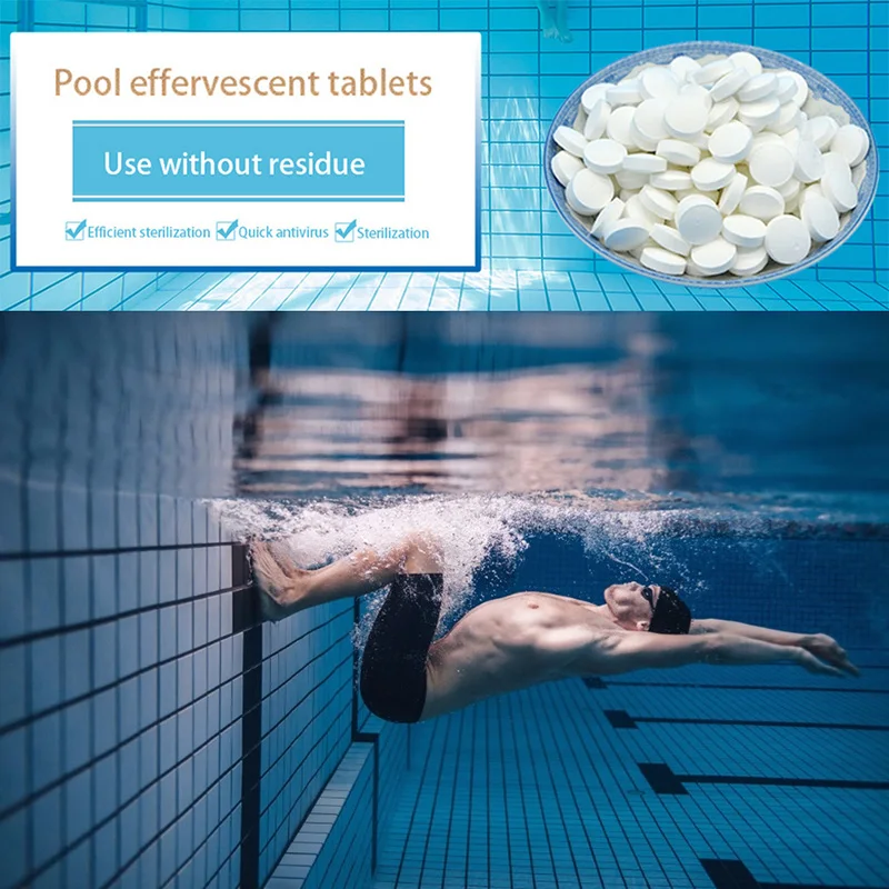 

100 Pcs Pool Cleaning Tablets Multifunction Disinfection Swimming Pool Maintenance Tabletsfor Swimming Pool Tub Hogard