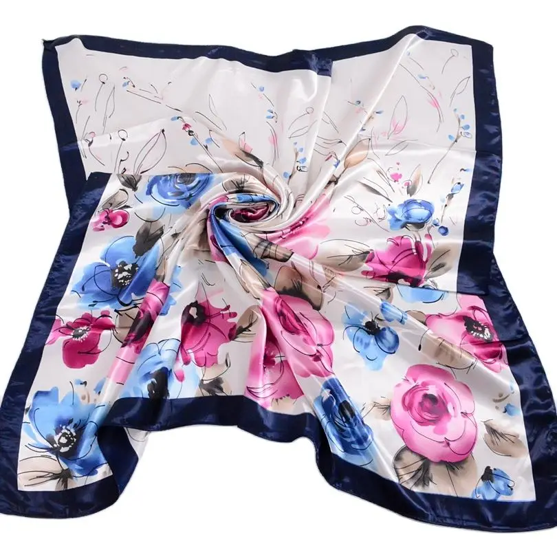 [BYSIFA] новый зимний квадратный атласный платок мусульманские шарфы для женщин 90*90