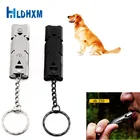 Свисток Hldhxm из нержавеющей стали для дрессировки домашних питомцев и кошек, двухцветная канавка, Отпугиватель звука для немецкой овчарки, для выживания на открытом воздухе