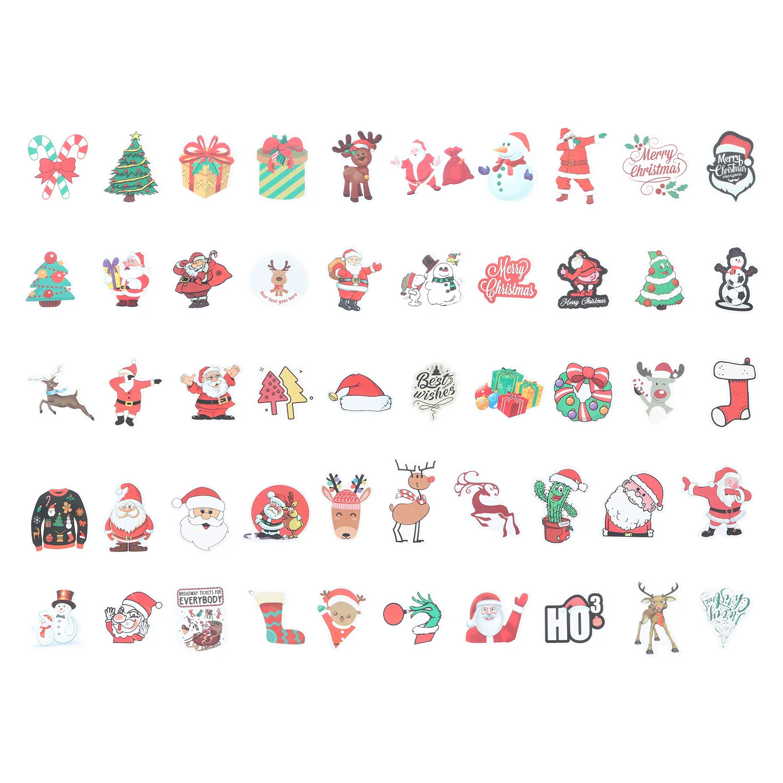 

100Pcs Christmas Stickers Funny Fridge Clings Refrigerator Decals Decoration