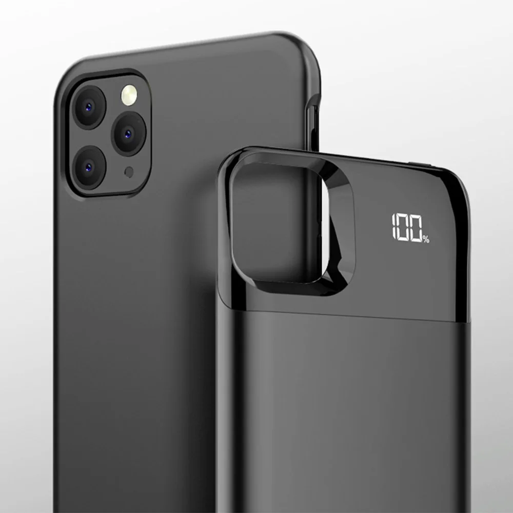 Для Iphone X XS XR XS Max 11 11 Pro 11 Pro Max чехол с аккумулятором, автономный беспроводной зарядный чехол для аккумулятора, умный цифровой дисплей