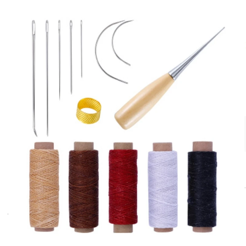 14 шт./компл. набор кожаных инструментов для рукоделия игл и ниток начинающих