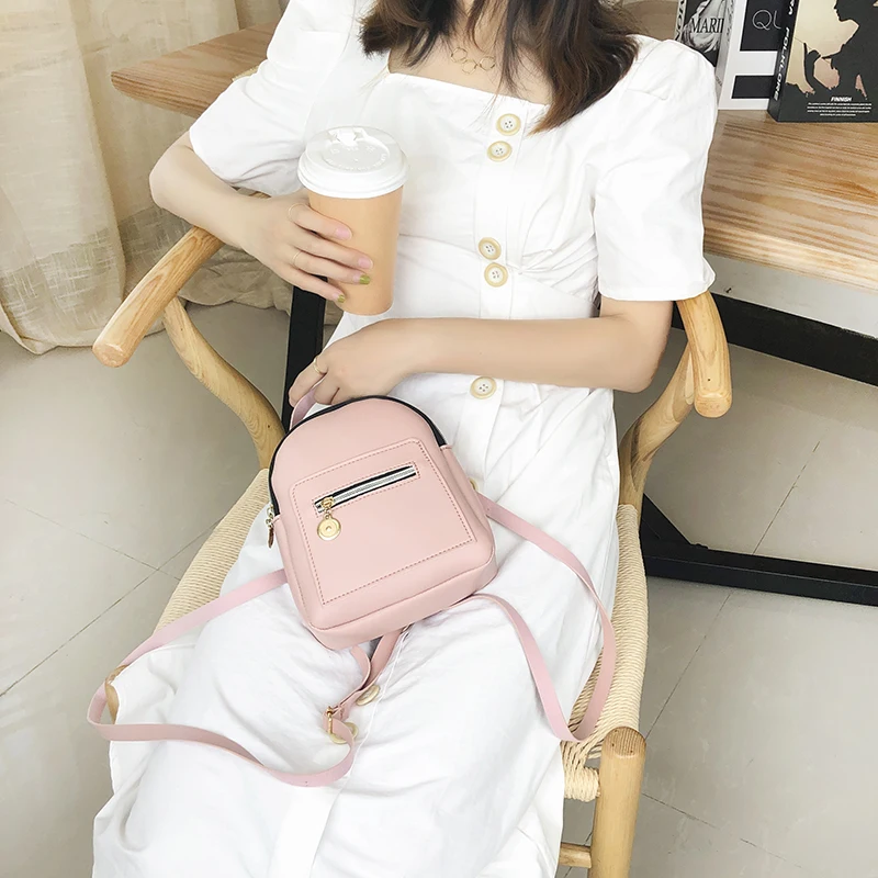 Новый женский мини рюкзак из искусственной кожи дикая школьная сумка дорожная