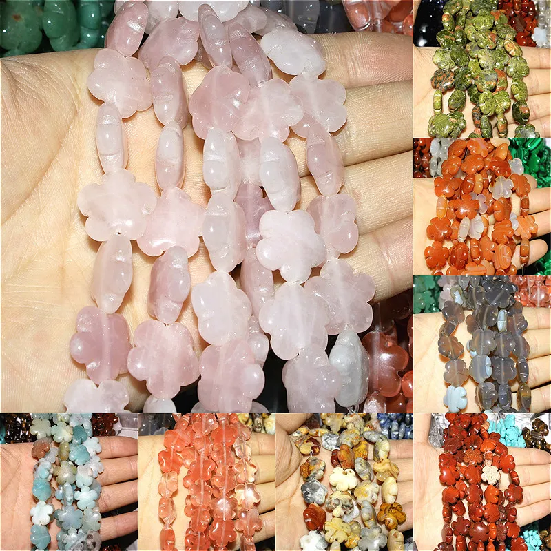 

16~20mm Natural Semi-precious Stone Colorful Crystal Sandstone snowflake Loose Bead for Jewelry Making DIY Bracelet Necklace 15"