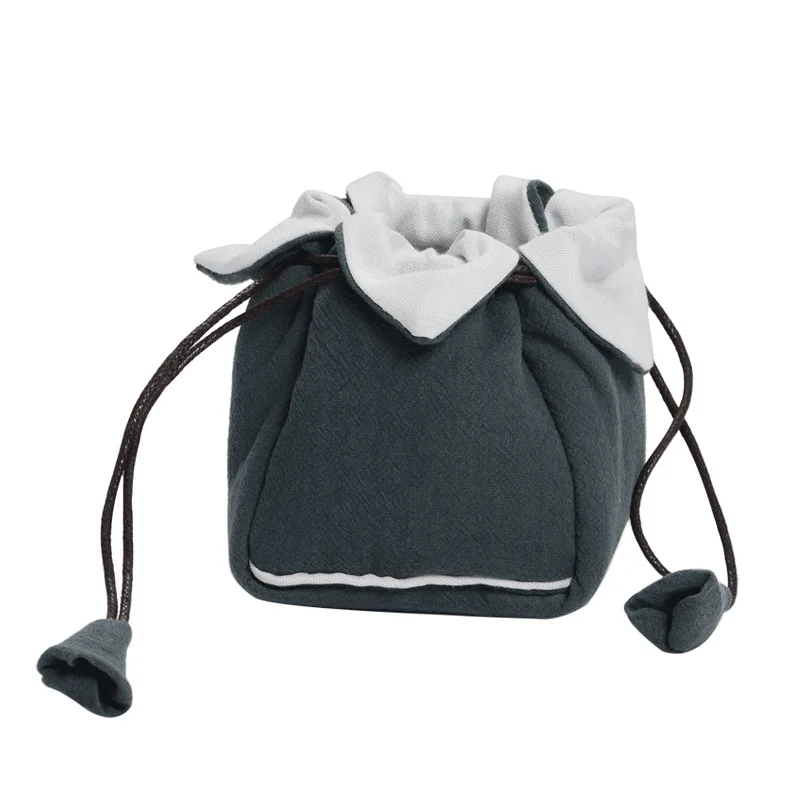 

Cotton Tea Set Tea Cup Cloth Bag Solid Teaware Storage Bag For Outdoor Travel Three Layer Thickening Tea Accessory Bag ZH561