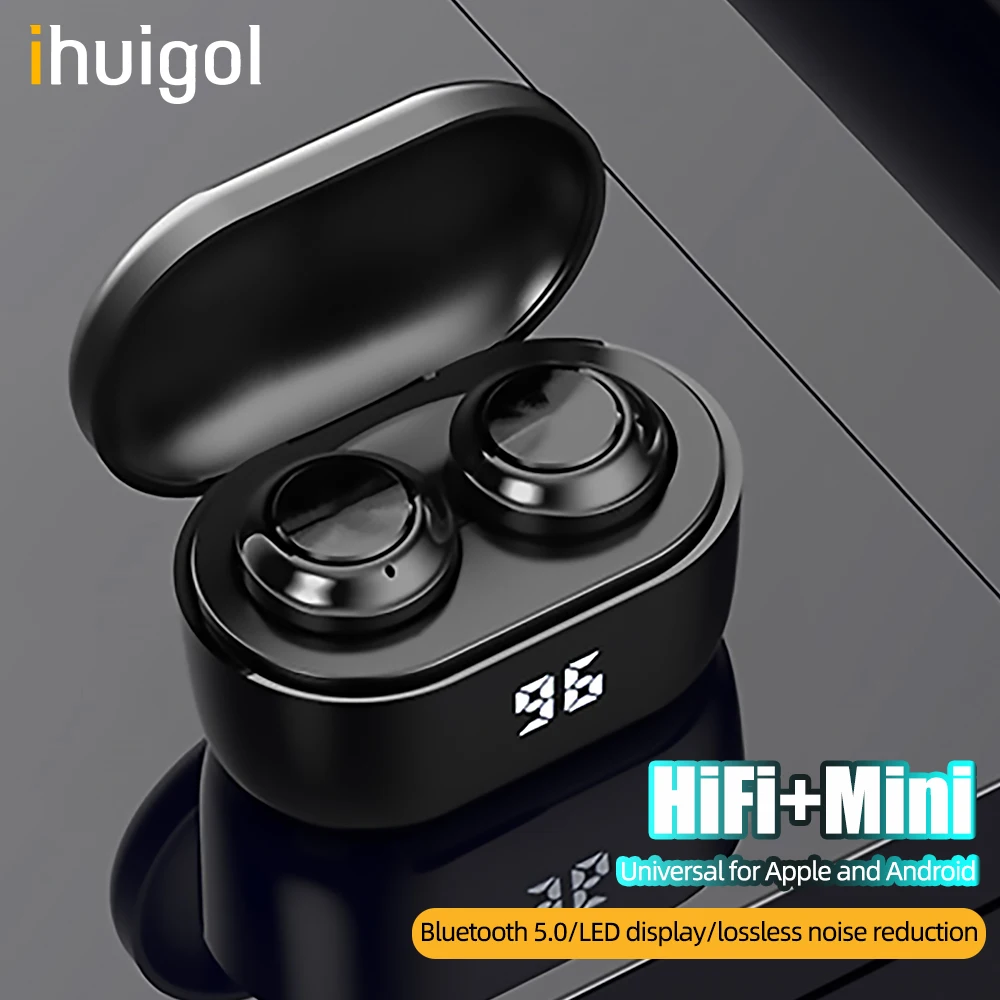 

ihuigol Wireless Earphones TWS Bluetooth 5.0 Earphone HIFI Mini In-ear Sports Running Headset Stereo Waterproof Earbuds With Mic