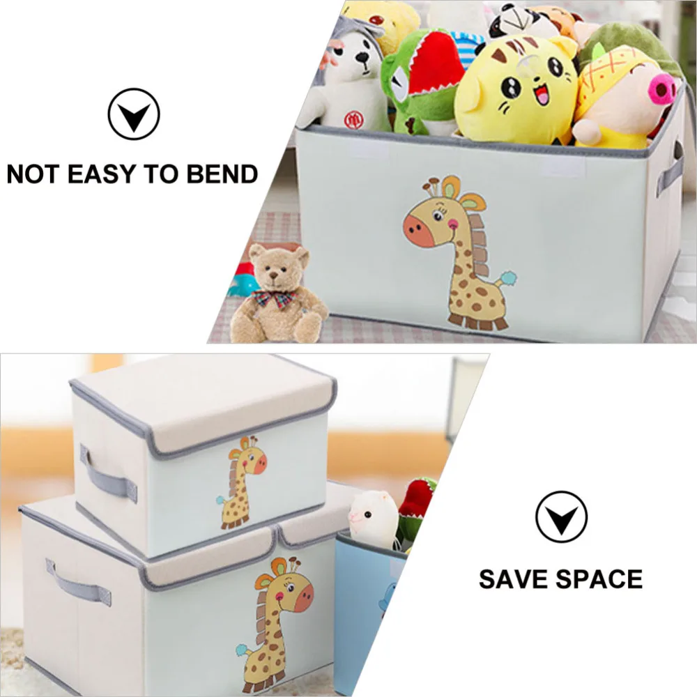 

2Pcs Children Storage Box Pretty Organizer Case with Lid for Home