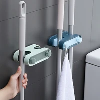 1 pcs wall mounted mop organizer holder adhesive household tools brush broom hanger home storage hook racks bathroom tools
