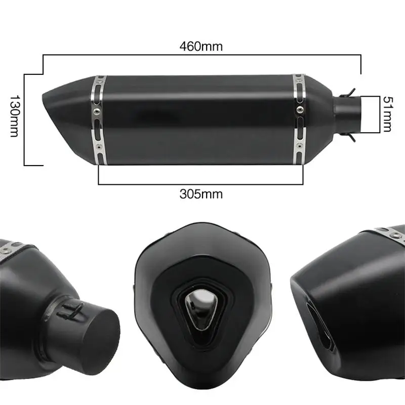 Выхлопной глушитель Alconstar Z750 универсальный модифицированный для мотоциклов и