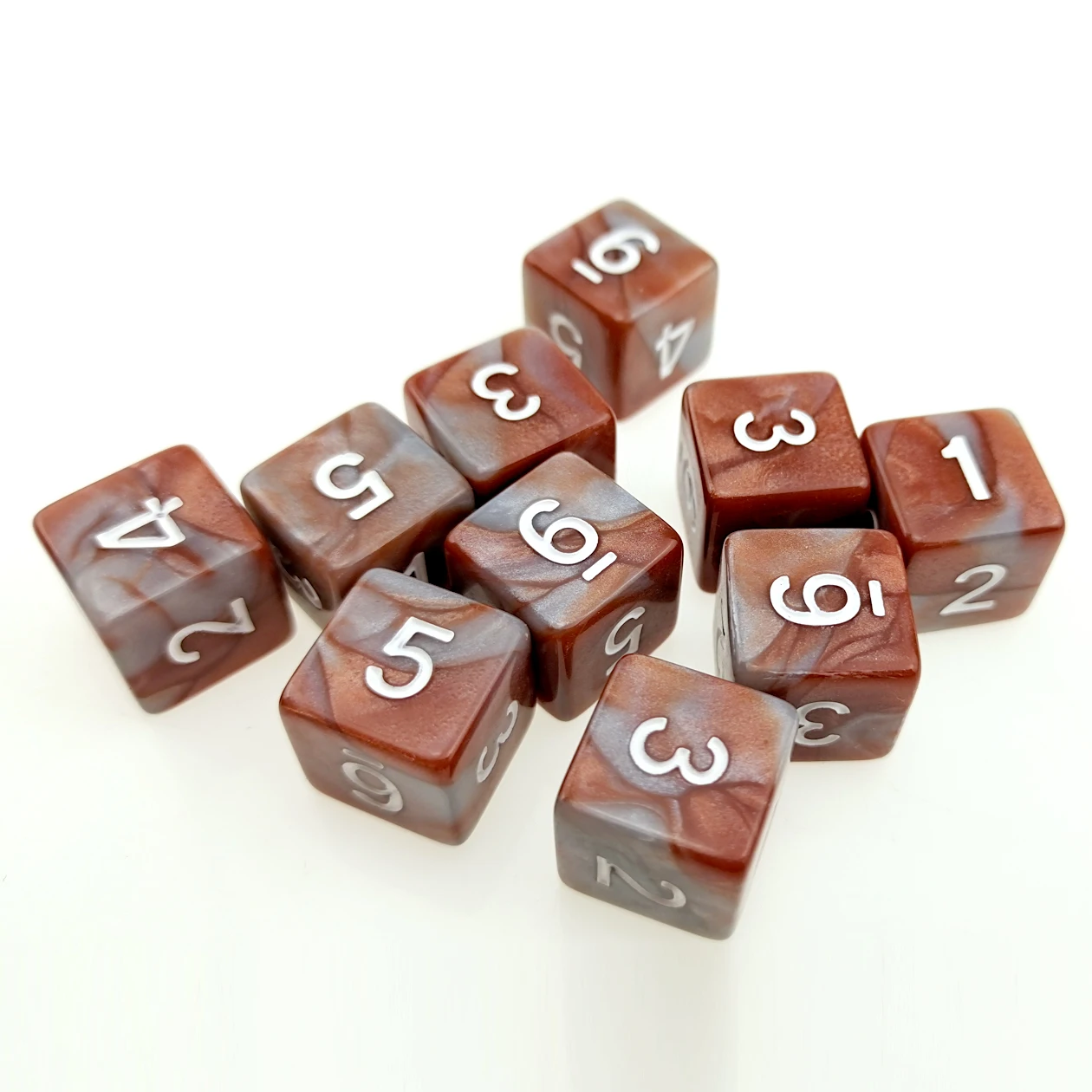 Кости Rollooo 10 шт./компл. D6 смешанные цвета цифровые игральные кости ролевые