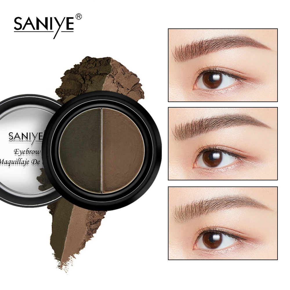 SANIYE 2 вида цветов Профессиональная пудра для бровей тинт Макияж коричневые брови