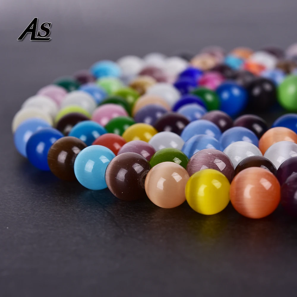 Натуральные бусины из лунного камня Asingeloo цветные розовые синие зеленые круглые