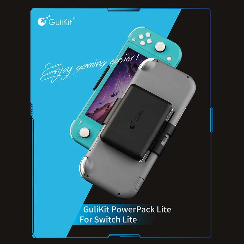 

Внешний аккумулятор 5000 мАч для Nintendo Switch Lite Gulikit NS04, уличное зарядное устройство с легким портативным внешним аккумулятором