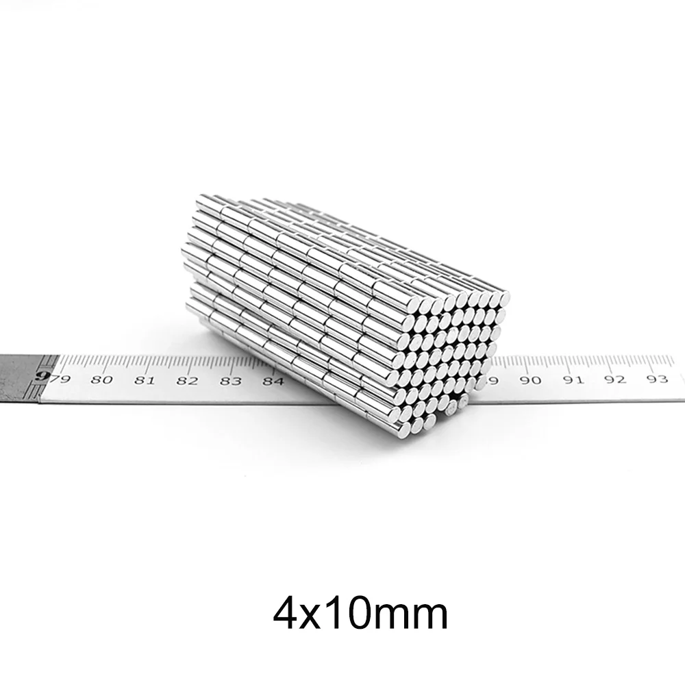 20 ~ 500 шт 4x10 Сильный цилиндр редкоземельный магнит 4 мм x 10 электро магнетизм