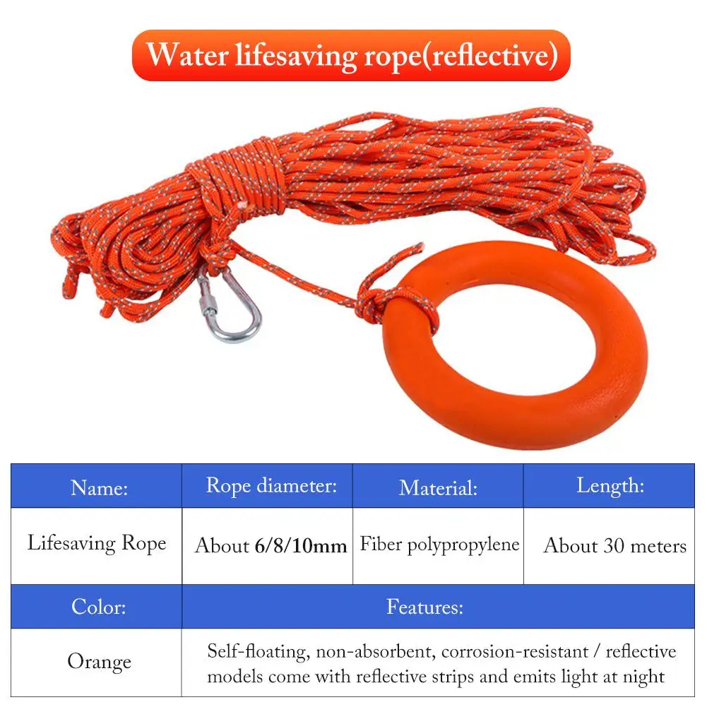 

Outdoor Professional Water Floating Life Saving Rope Portable Water Floating Rescue Lifeline With Bracelet Safety Rope For Swim