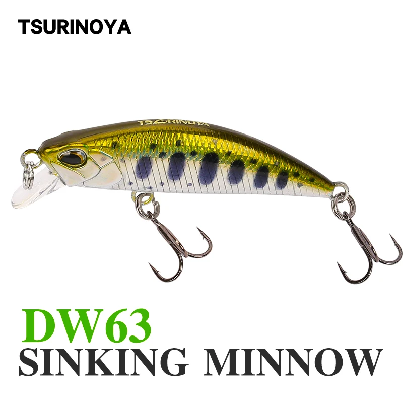 TSURINOYA DW63 Тонущая жесткая рыболовная приманка в виде гольяна 50 мм 5g Minow