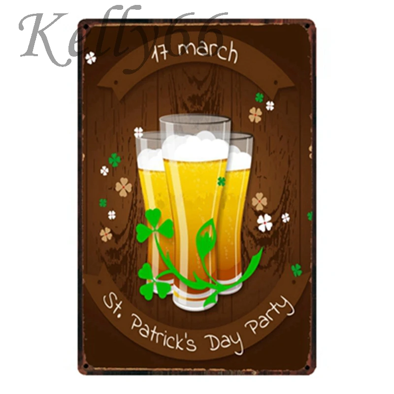 

[ Kelly66 ] Beer Metal Sign Tin Poster Home Decor Bar Wall Art Painting 20*30 CM Size y-1661