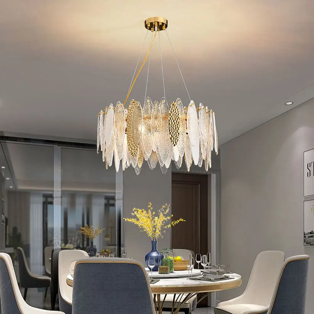 

Postmodern Multicolored Glass Chandeliers Designer Round E14 LED lights Lighting Dining Room Lustre Suspension Luminaire