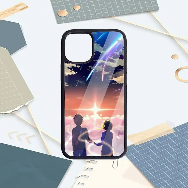 

Japan anime Your name Phone Case PC for iPhone 11 12 pro XS MAX 8 7 6 6S Plus X 5S SE 2020 XR Luxury brand shell funda