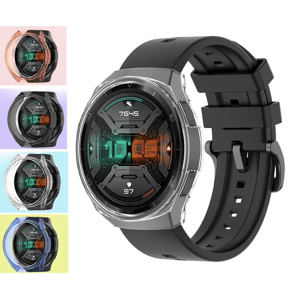Мягкий защитный чехол для Huawei Watch GT 2E из ТПУ бампер часов GT2 E рамка защита от