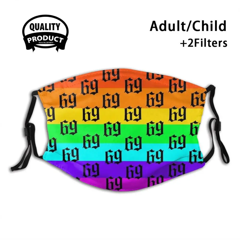 

Six Nine 69 Mask Colour Reusable Mouth Mask Washable Filter Anti Dust Face Masks Six Nine 69 Colourful Rainbow Trending Gooba