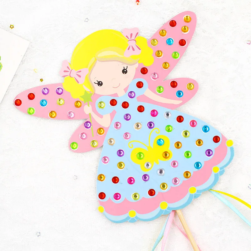 Craft Toys For Children Colorful Magic Diamond Fairy Sticker Stick Kindergarten Kids Diy Sets Handmade Show Props | Игрушки и хобби