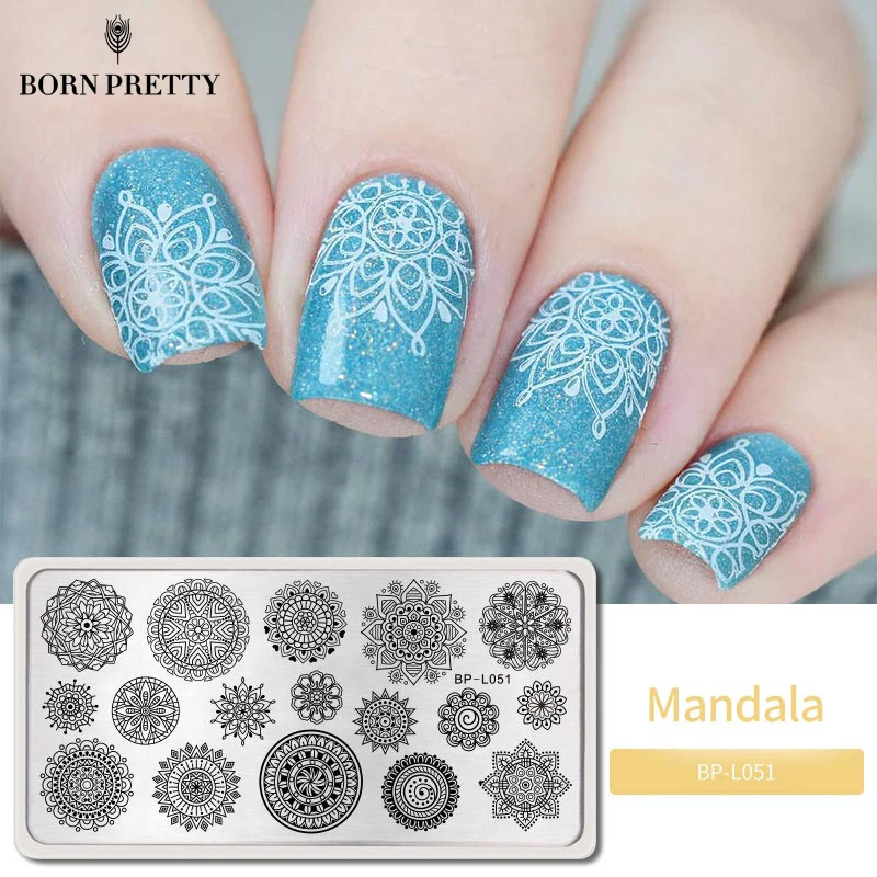 Born pretty Цветочный Уроз Модель Прямоугольник Штамповки Шаблон 12*6 см Ногтей Маникюр