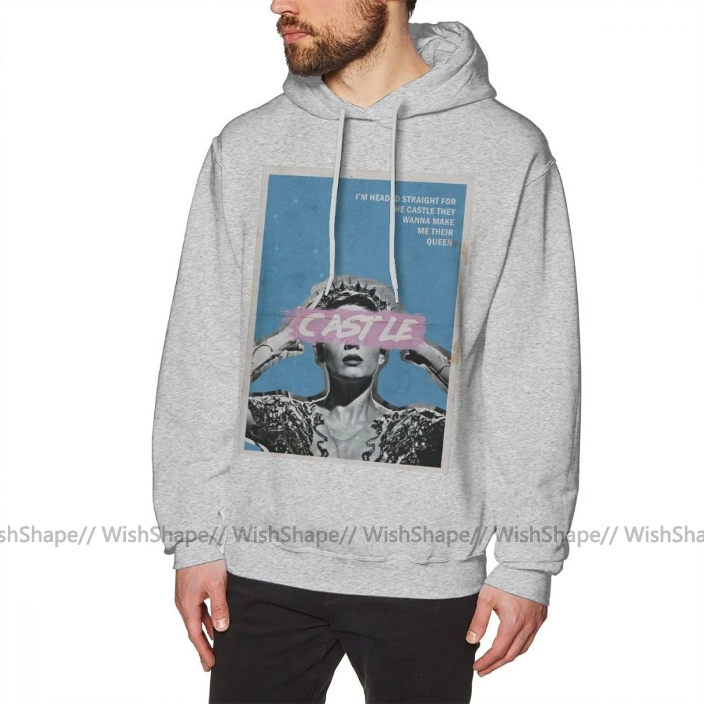 Halsey/толстовка с капюшоном с замком Halsey; Мужская Уличная одежда; пуловер с капюшоном; красивая зимняя фиолетовая длинная хлопковая толстовка большого размера - Цвет: Gray