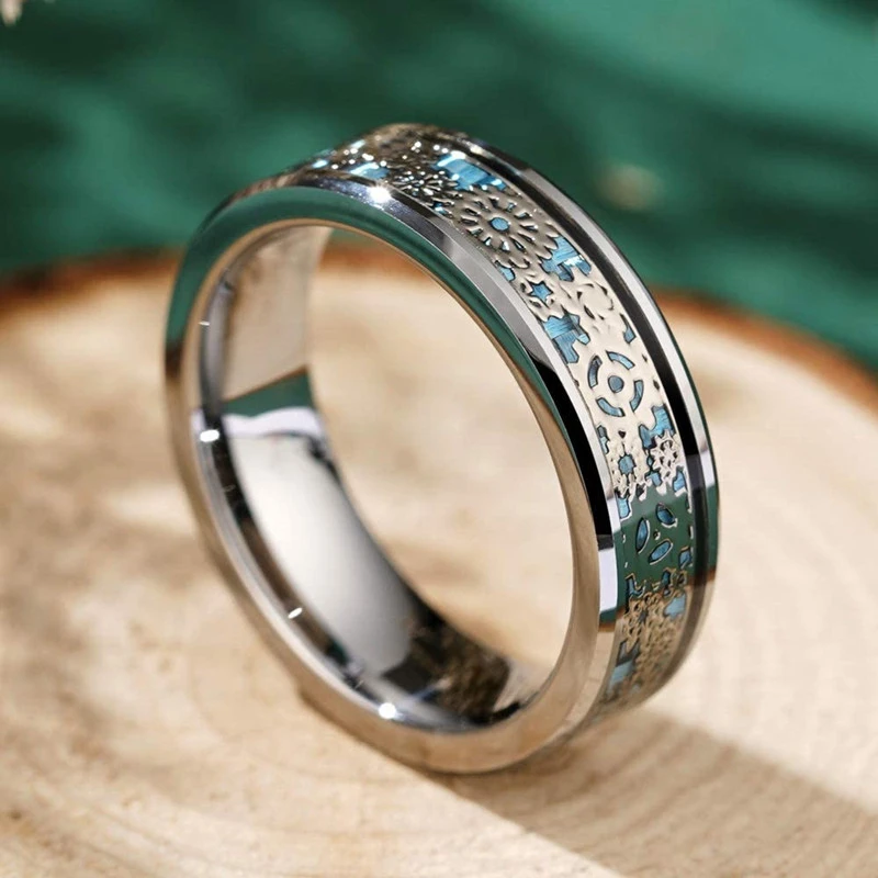 Творческое кольцо Fine Trendy Creative Design Gear для мужчин и женщин, стальная нержавеющая парная бижутерия, аксессуары и подарки.