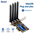 PCIe адаптер Fenvi T919 BCM94360, 1750 Мбитс, Wi-Fi карта MacOS Hackintosh Airdrop Handoff 802.11ac, двухдиапазонный 2,4G5Ghz, Bluetooth
