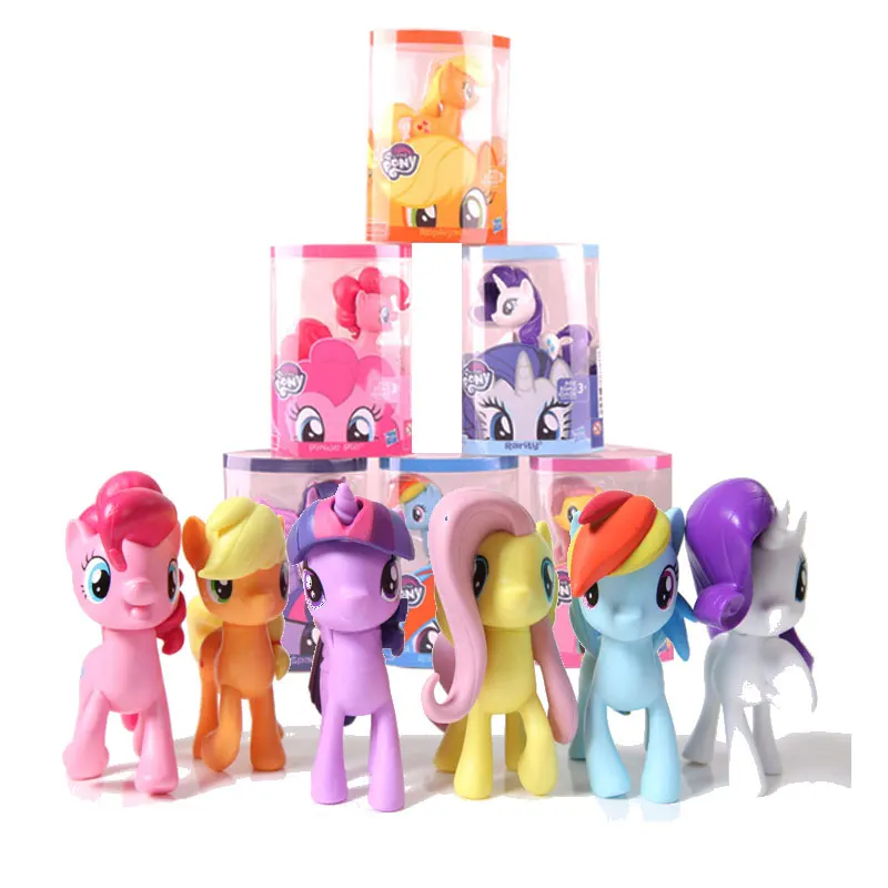 Модель игрушки фигурка My Little Pony Twilight Sparkle Rainbow Dash Flutter застенчивый Пинки Пай модель куклы украшения подарки игрушка для детей