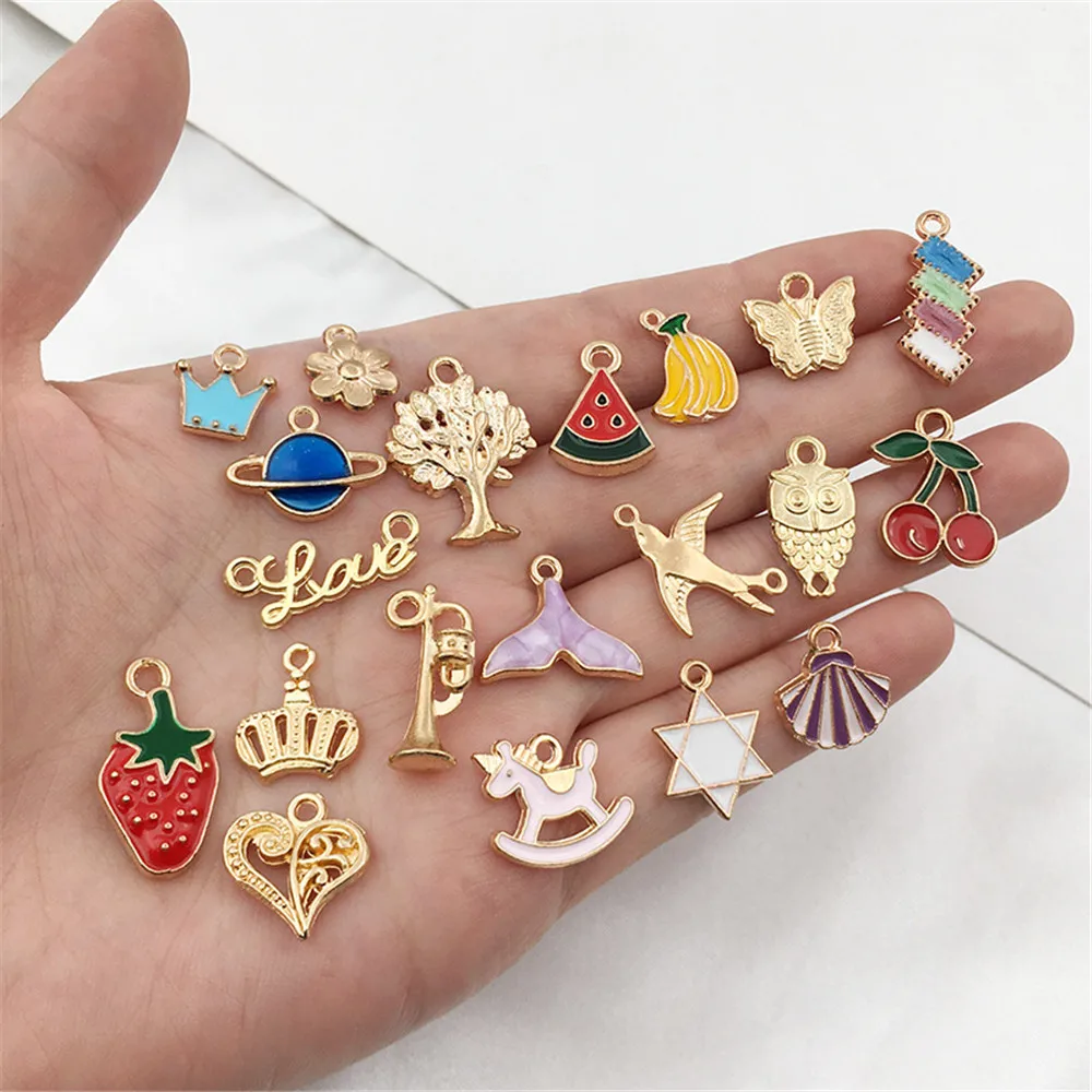 

Mixed 150PC/Lot KC Gold Dripping Small Pendant DIY Handmade Jewelry Accessories Earrings Bracelet Necklace Alloy Suit