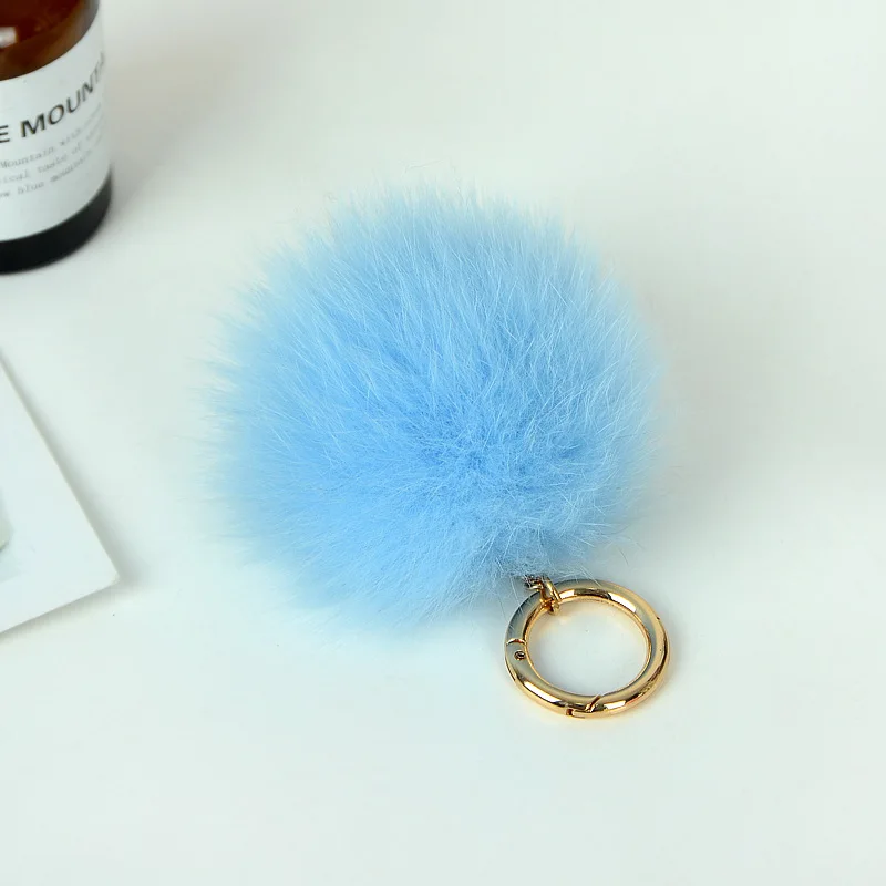 Настоящее большой Лисий меховой помпон брелок пушистый кулон Для женщин Шарм