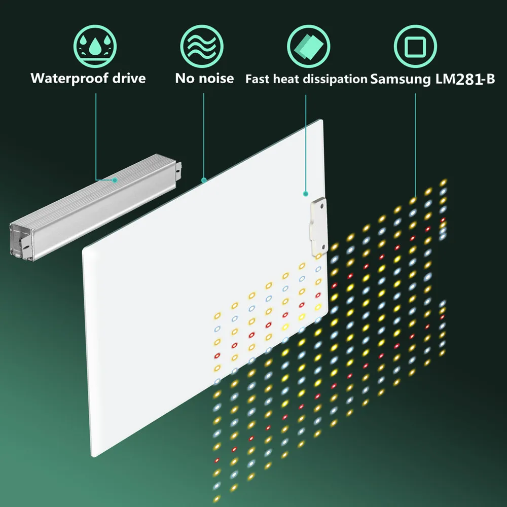 Samsung LED LM281B Квантовая плата полного спектра 1000 Вт для освещения роста растений и