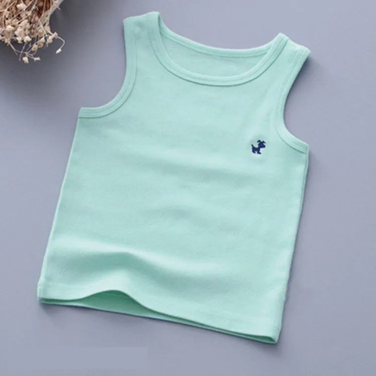 Детский модный жилет летний хлопковый без рукавов для маленьких мальчиков и