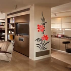 Орхидея акриловая 3Dl Наклейка на стену вход путь аксессуары для дома DIY Искусство Настенный декор наклейки для гостиной зеркальные декоративные