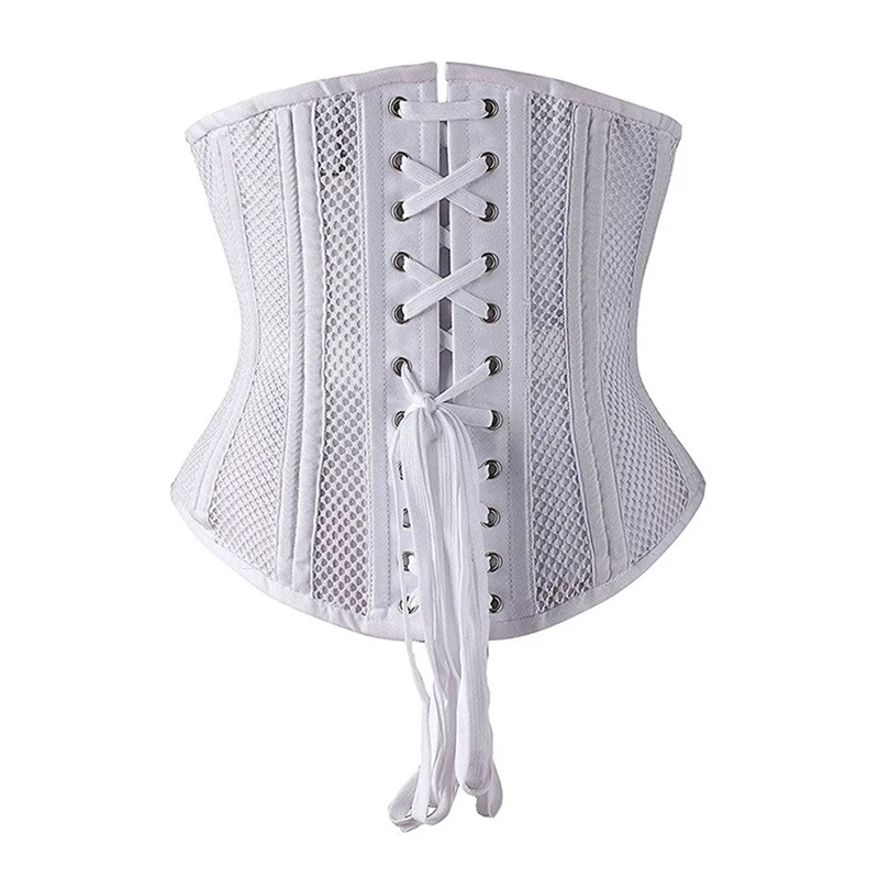 AIRGRACIAS Belt Court Girdle Waist Clip Shapewear Mesh Breathable Lace-up Media Body Sculpting Beautiful Curves