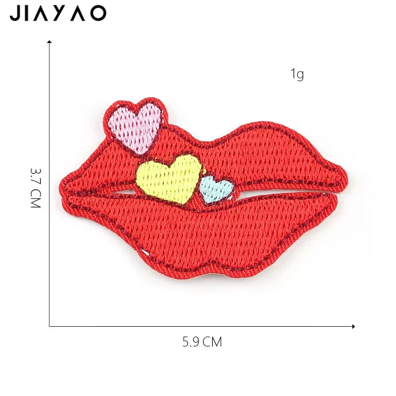 

Embroidered patch lips mouth DIY clothing accessories sewing ironing patch stickers shoes and hats bags patch