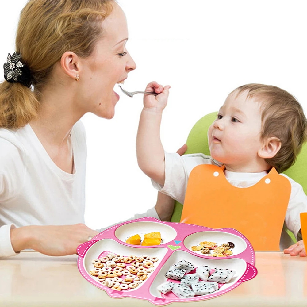 

Restaurant Easy Clean Dish Bowl Multifunction Separated Dinner Plate Cute Children Tableware Home Animal Shaped For Toddlers