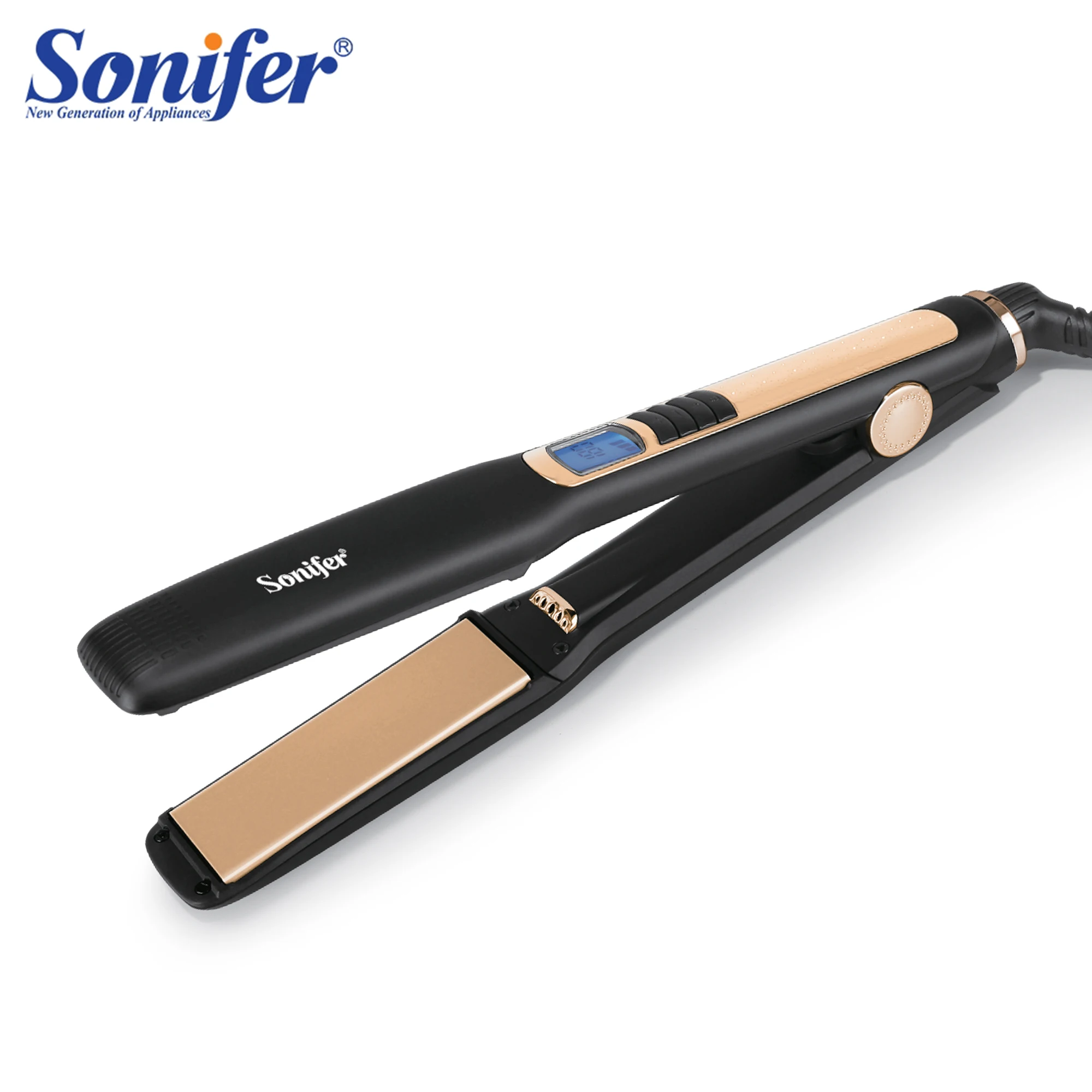 Турмалиновые керамические пластины с ЖК дисплеем утюжок для выпрямления волос