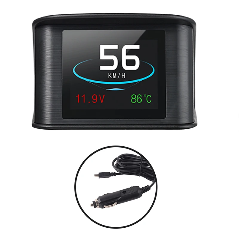 Цифровой OBD манометр Head Up Hud Дисплей бортовой компьютер автомобиль скорость автомобиля температура скорость метр расход топлива Датчик диагностики