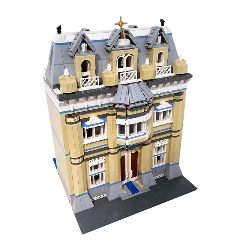 

Modular Europe Architecture School House Model Building Blocks MOC City Street View Series Bricks DIY Assembly Toys Xmas Gifts