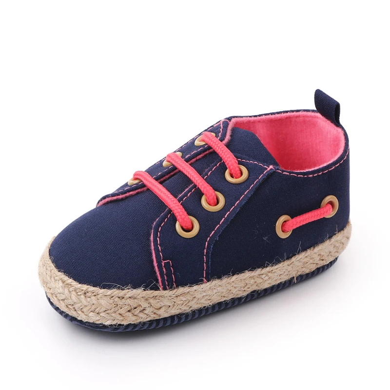 

Baby Shoes Boy Girl Star Solid Sneaker Cotton Soft Anti-Slip Sole Newborn Infant First Walkers Toddler Casual Canvas Crib Shoes