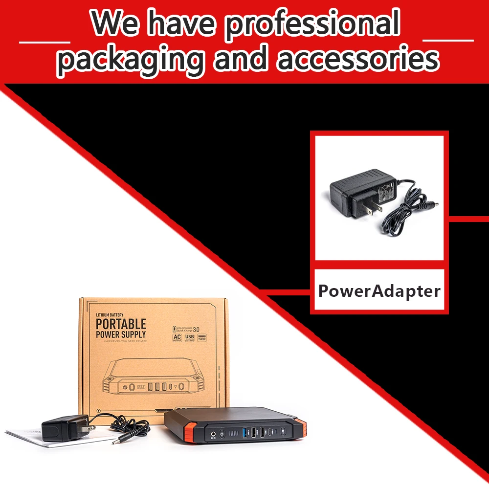 

80W 24000mAh Power Bank Portable Solar Generator Energy Storage Mobile Power Supply 110/220V Outdoor UPS Battery Charge Storage